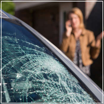 broken car windshield