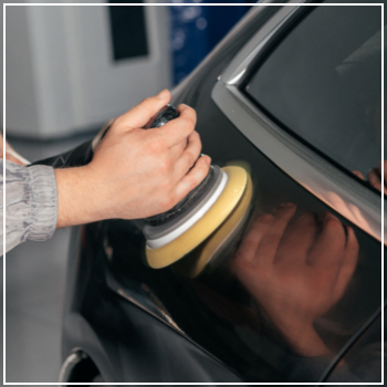 polishing black car