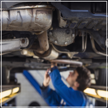 examining exhaust system