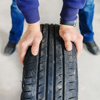 car tires with worn out treads