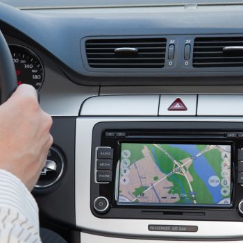 navigation system inside car